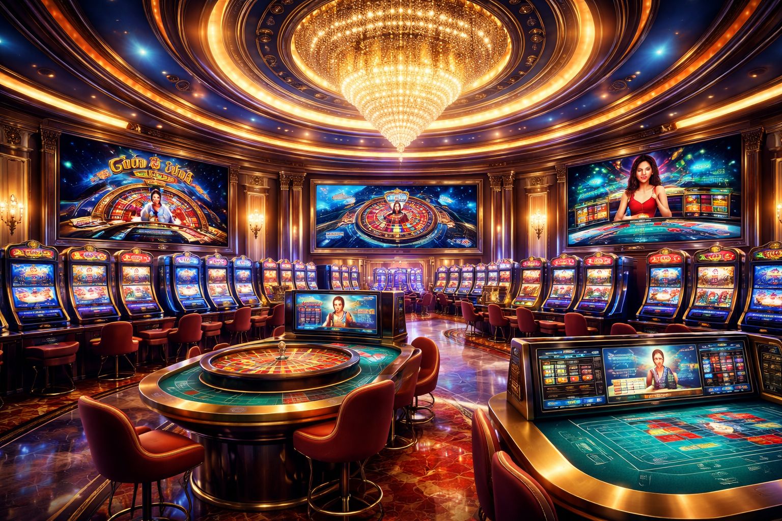 Dynamic VB8 casino lobby with live tables, slot displays and premium gaming visuals for Bangladesh
